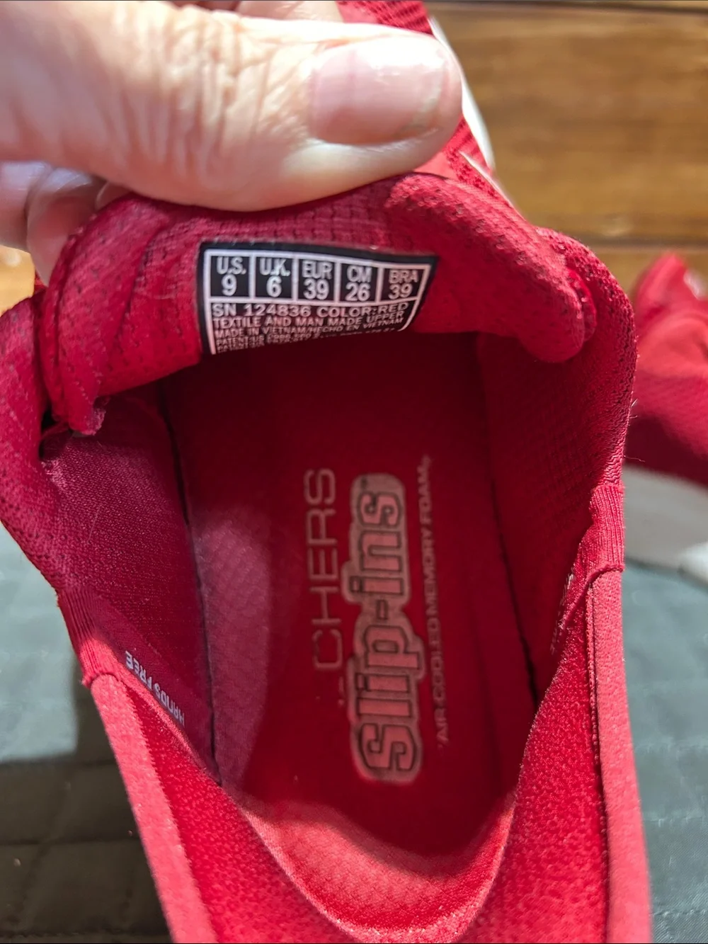 Skechers Red Mesh GOWalk Slip-On‎ Trainer